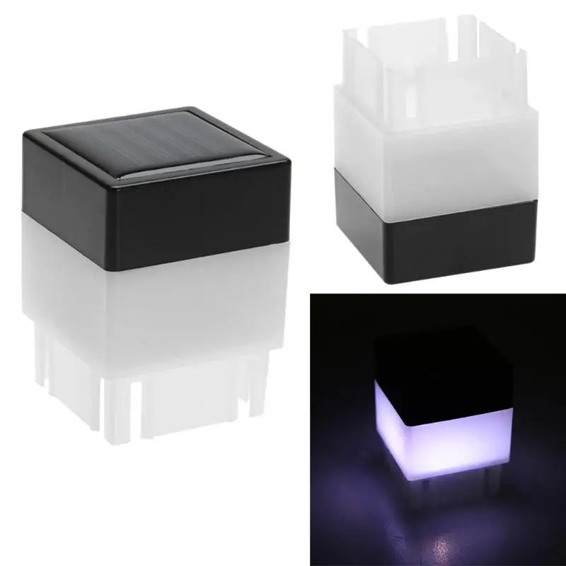 

Waterproof Solar Powered LED Light Fence Post Pool Square Light For Outdoor Boundary Pool Garden Decor Lamp Home Garden Lantern