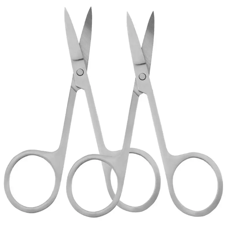 

2pcs/Set Stainless Steel Beauty Makeup Mini Small Scissors Eyebrow Nose Hair Manicure Pedicure Shears Cosmetics Tool