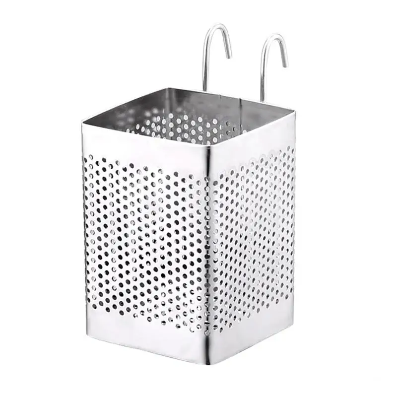 

1PC Durable Fashion Pratical Convenient Chopsticks Storage Basket Utensil Stainless Steel Chopsticks Box Kitchen Supplies