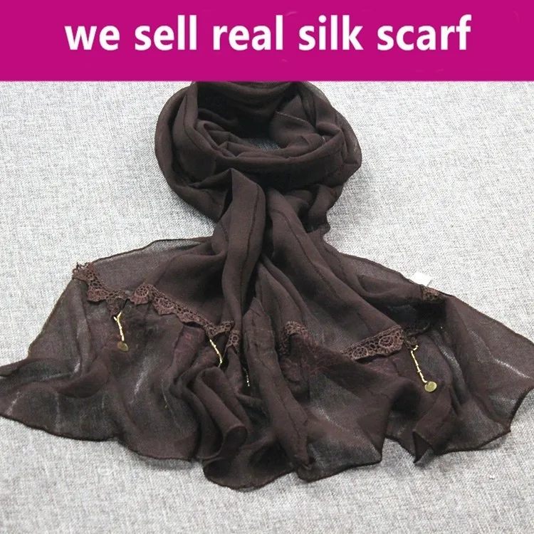 

#0426-2 100% real silk scarf GEORGETTE,color:AS PICTURES,52*160cm women