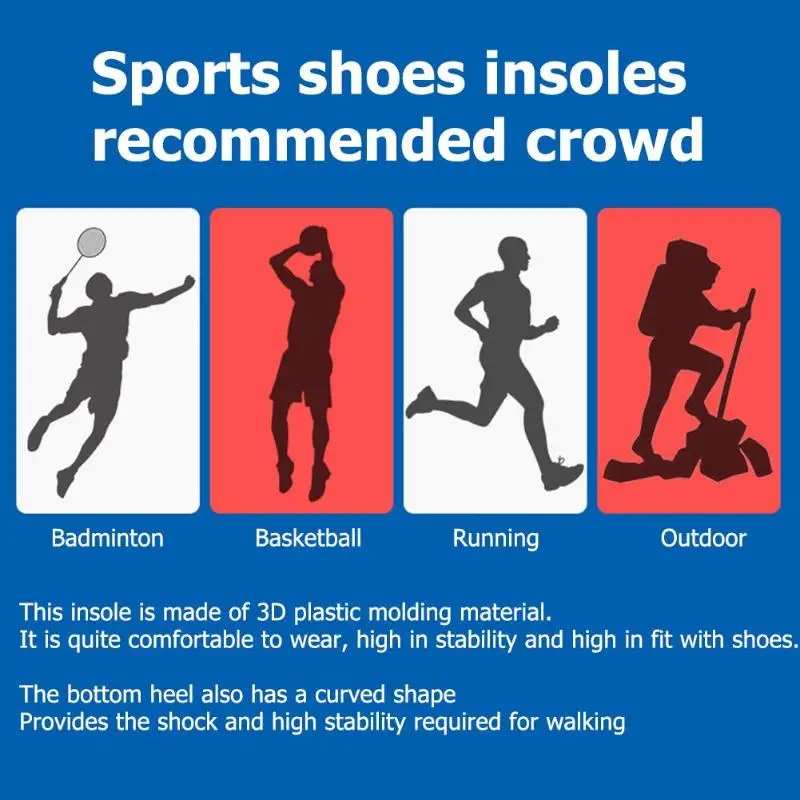 Orthopedic Shoes Sole Insoles Flat Feet Arch Unisex Orthotic Arch Sport Shoe Pad Insert Cushion Sport Running Gel Insoles