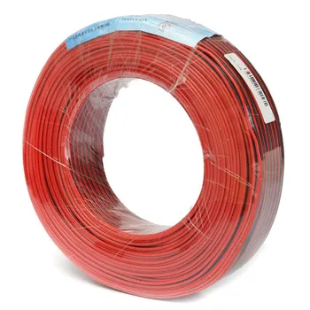 

CLAITE 100M Pure Copper Audio Wire Fine Diameter Core Red Black Speaker Cable Home Stereo HiFi Car Audio System