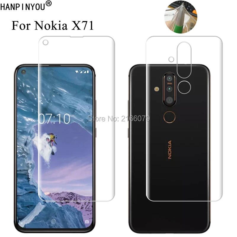 Для Nokia X71 мягкая ТПУ Передняя Задняя полная защита экрана прозрачная защитная