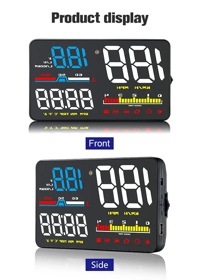 Автомобильный бортовой компьютер VJOYCAR D5000 дисплей 2 в 1 с поддержкой OBD и GPS для BMW