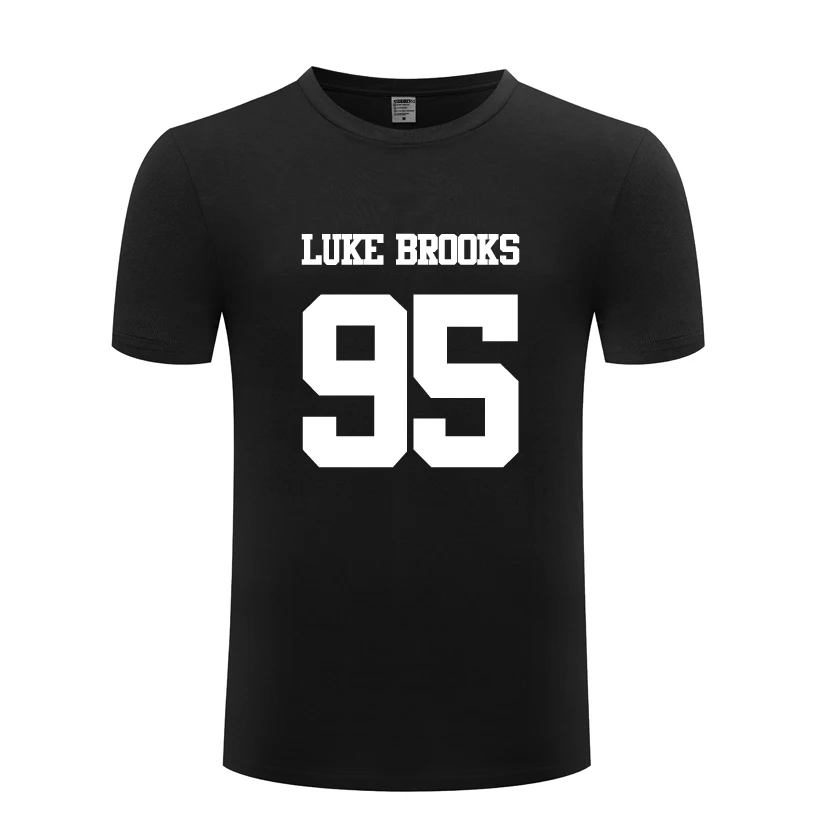 Мужская футболка LUKE BROOKS 95 Music Повседневная хлопковая с коротким рукавом и круглым