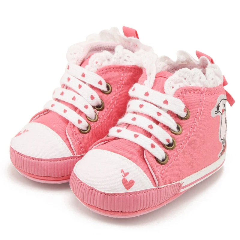 

New Newborn Infant Baby Girls Prewalker Lace Crib Shoes Sneakers Flat Shoes Casual Cute