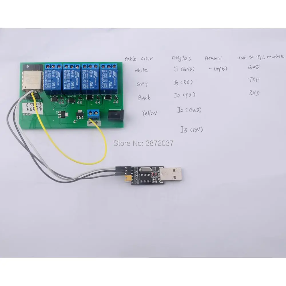 ESP32 4 канальный WiFi Bluetooth релейный модуль 6V 750mAh телефон приложение дистанционное
