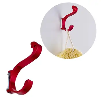 

1pcs Wall Hooks Aluminum Coat Hooks Concealed Wall Mounted Hanger For Bathroom (Red)