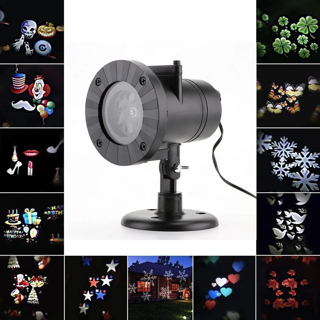 

Home Garden Party Decoration Fashion Romantic Laser IP44 Night light Outdoor 4 Projection Set Lamp 4-6 Square