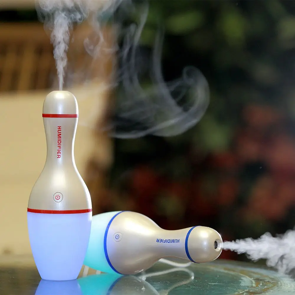 Увлажнитель воздуха USB 5 в боулинг бутылка Светодиодная лампа воздуха диффузор тумана ароматерапия ультразвуковая диффузный для спа дома