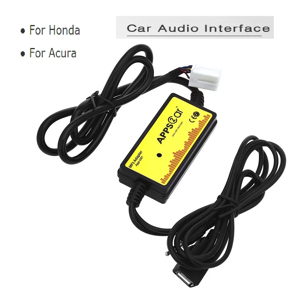 

Car Audio Interface Adapter for Honda Acura MP3 CD SD AUX USB Data Cable Connect Virtual Changer with Amplifier Chip