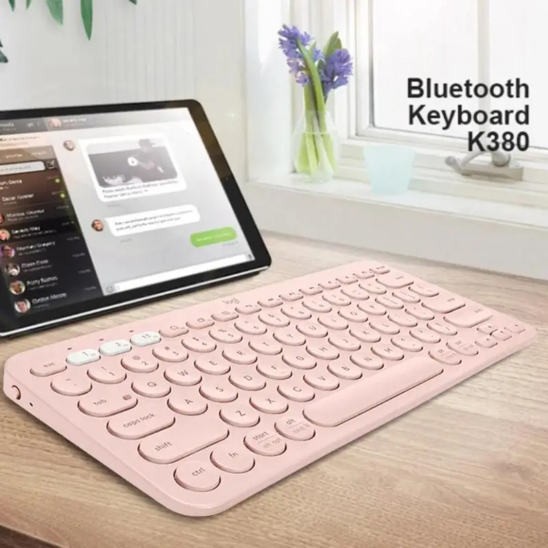 

Logitech Portable K380 Wireless Bluetooth Keyboards Multi-Device Wireless Keyboard connects Easy to Switch 2 Years of Battery