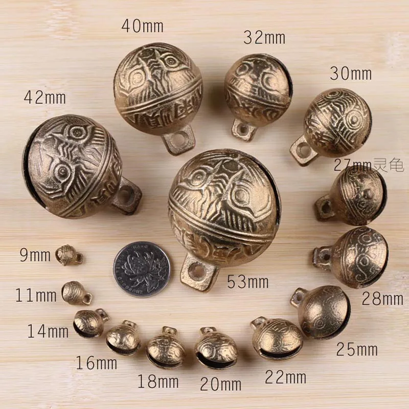 

diy jewelry accessories hand-woven red rope bracelet anklet wind chime pet tiger head bell Tiger mouth copper bell