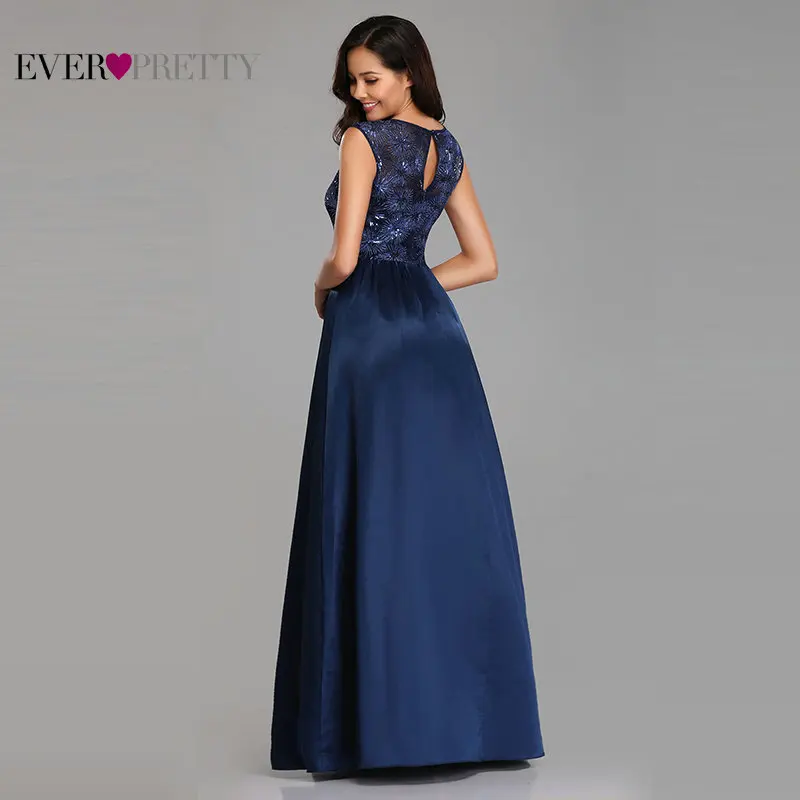 Evening Dress Long Women's Elegant A Line V Neck Appliques Satin Party Gowns Ever Pretty Vestidos Largos De Fiesta Elegante Evening Dress Long Women's Elegant A Line V Neck Appliques Satin Party Gowns Ever Pretty Vestidos Largos De Fiesta Elegante