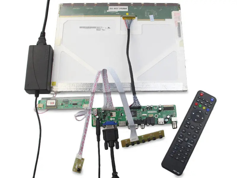ТВ HDMI AV VGA USB драйвер карты ТВ 56 ЖК-дисплей светодиодный плате контроллера комплект для LP154WX4(TL)(E1)/TLE2 1280X800 15," монитор