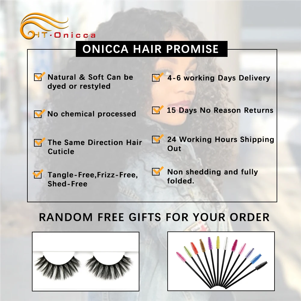 Onicca Straight Brazilian Hair Weave Bundles 1 Bundle 100% Human Hair 3 and 4 Bundles Natural Color Non Remy Hair Extension