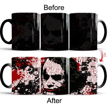 

Joker Color Change Ceramic Mug Fashion Gift Hot Cold Water