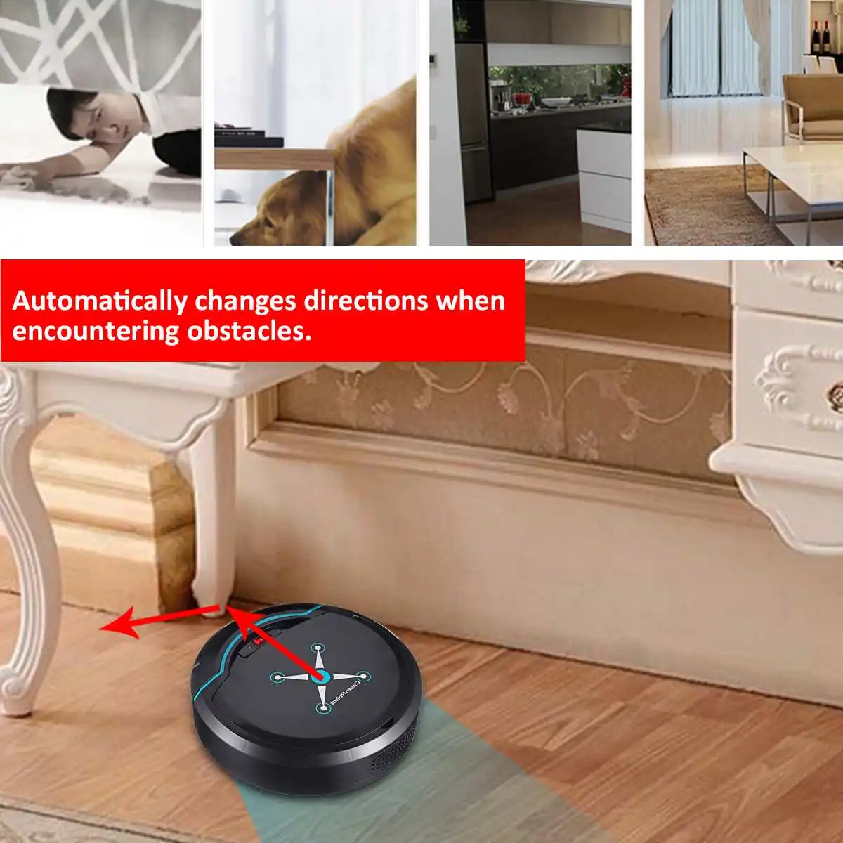 Automatic Sweeping Robot Sweep Suction Dust Machine Rechargeable Electric Vacuum Cleaners Home Floor Dirt Dust Hair Cleaner