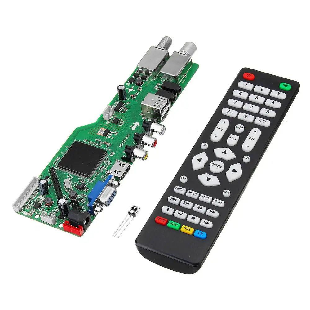 

5OSD Game Support Digital Signal DVB-S2 DVB-C DVB-T2/T ATV LCD Driver Board Remote russian version China russian tv Suppliers