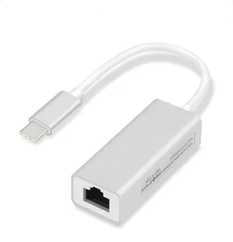 

100PCS Ethernet LAN Adapter Cable USB3.1 Type-C To RJ45 Ethernet Cable With for MacBook Windows 7/8/10 Type C Ethernet 100MMbps
