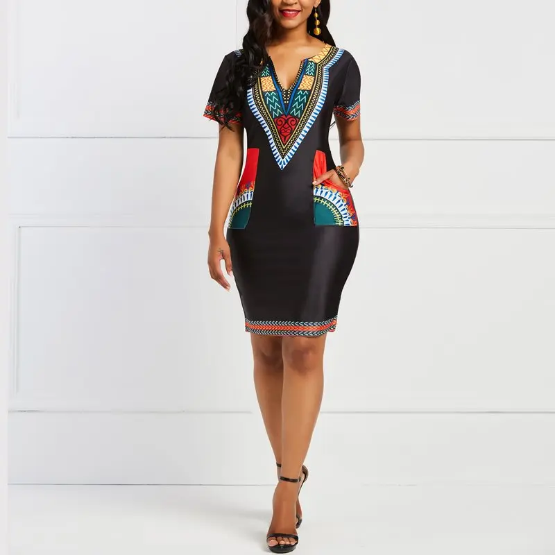 Buy Women Office Dress African Ethnic Print Stylish