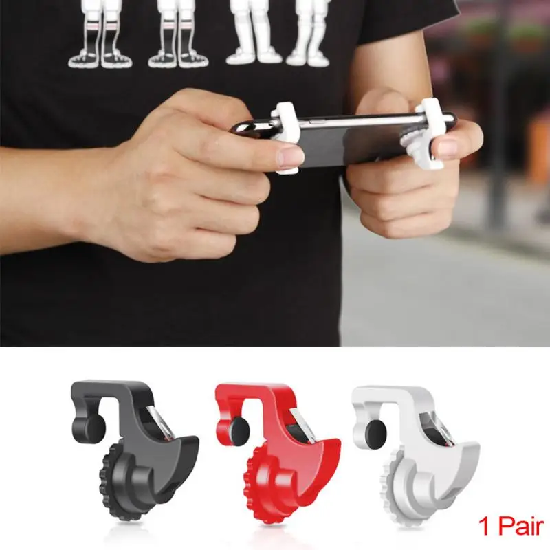 

1 Pair Gaming Trigger For PUBG Mobile Game Fire Button Aim Key Phone Gaming Trigger for PUBG Rules of Survival L1 R1 Shooter