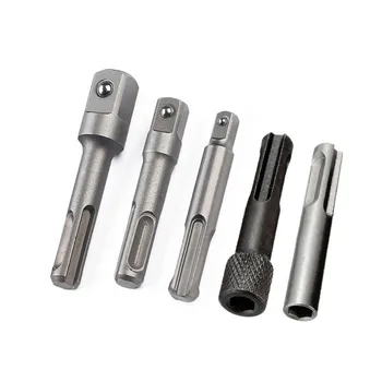

5pcs 1/4" 3/8" 1/2" SDS Adapter SDS Screwdriver Bit 1/4" Inner Hex Socket Driver Hammer Drill Impact Driver Hex Shank Kit