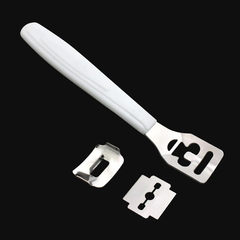 

High Quality Silvery Pedicure Knife Convenient Useful Leather Craft Thinning Tool Shovel Leather Knife Cutting Foot Scraper