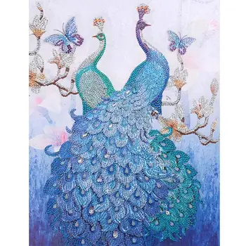 

5D DIY Special Shaped Diamond Painting Peacock Cross StitchDiamond Embroidery Mosaic Kit for Home Decoration Wall Sticker Decor