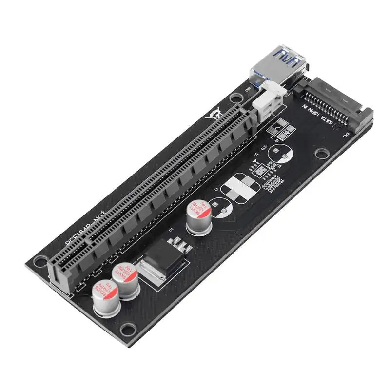 ALLOYSEED PCI Express Extender 1x to 16x with SATA to 4Pin IDE Molex power supply port Adapter for Mining Bitcion Miner