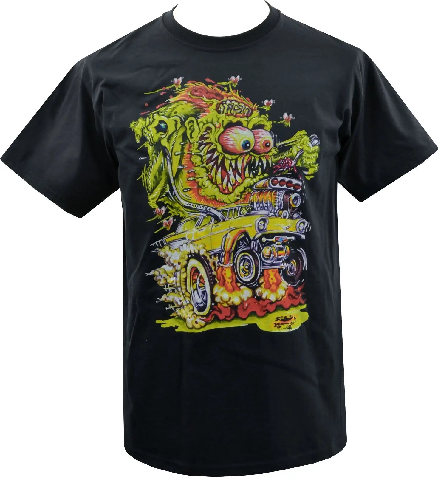 MENS T SHIRT JOHNNY ACE NOMAD RAT FINK HOTROD CAR KUSTOM KULTURE BRAINS