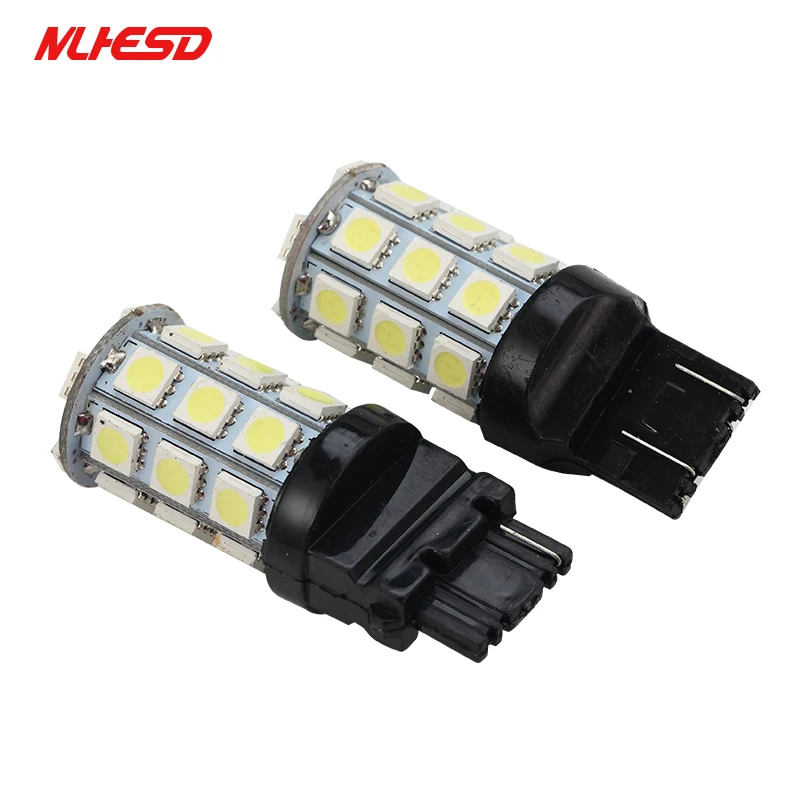 2 шт. 7440 7443 3157 3156 автомобильный светильник источник 27 SMD 5050 чипы P27 светодиод