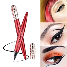 Черная жидкая подводка для глаз Ручка водонепроницаемый карандаш прецизионная длинная жидкость длительного эффекта пот доказательство подводка для глаз Косметическая леди красота инструмент TSLM1
