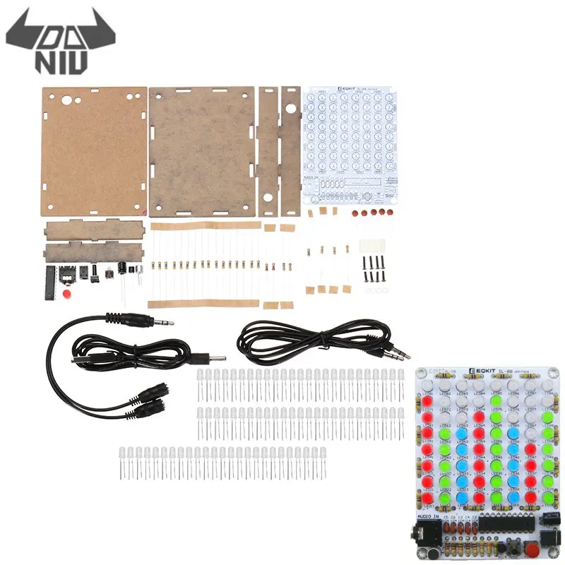 

DANIU 1 Set 8*8 Audio Spectrum Level Indicator Acoustical Spectrum Light Audio Indicator Kit DIY Assemble Kit High Quality