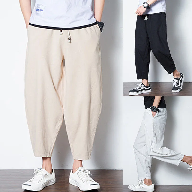 Baggy Loose Cotton Harem Pants мужские