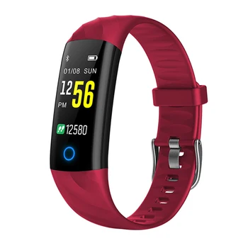 

Heart Rate Fitness Bracelet IP68 Waterproof Blood pressure oxygen Monitor Color Screen Activity Tracker Smart Band.red