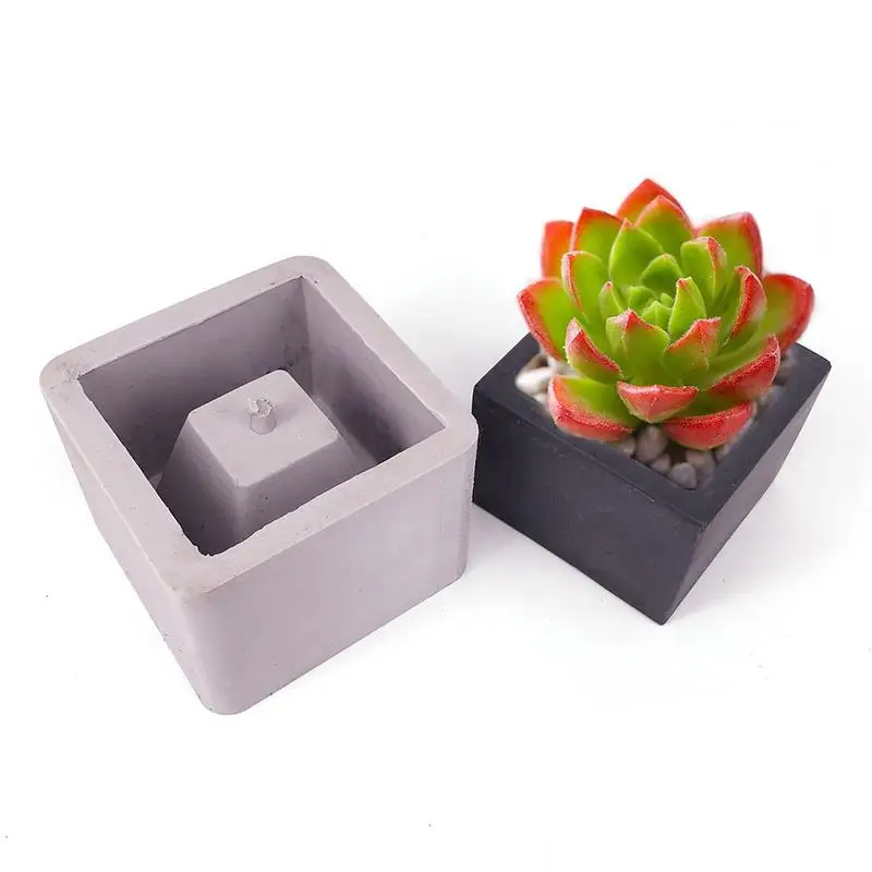 

Square Ceramic Clay Pots Mold Concrete Planter Silicone Mould For Home Decoration Table Crafts Handmade Creative Flower Pot Mold