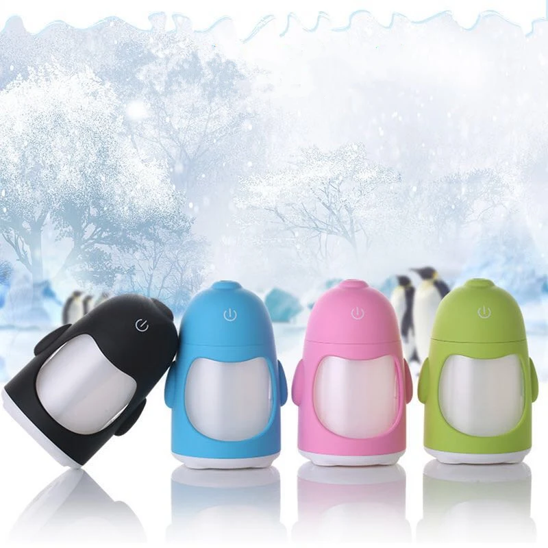 

MRF-157 USB Penguin Humidifiers with 7 Color LED Light Air Ultrasonic Humidifier Essential Oil Diffuser Mist Maker Humidificador