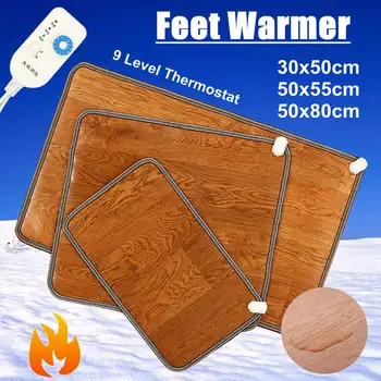 

Leather Heating Foot Mat Warmer Electric Heating Pads Feet Leg Warmer Carpet Thermostat Home Office Warming Tools 3 Sizes