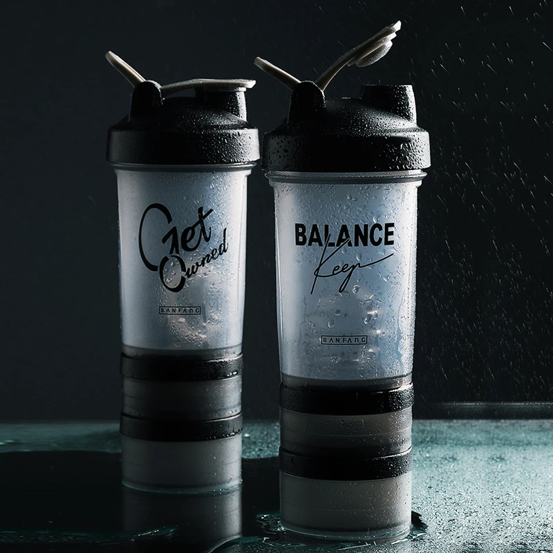 

Protein Powder Shake Bottle whey protein vitamins Mixing Cup Sports Fitness Kettle Sports Water Bottle Gym