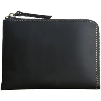 

Simple retro old pure leather key bag mini coin purse leather zipper small bag storage bag female coin bag