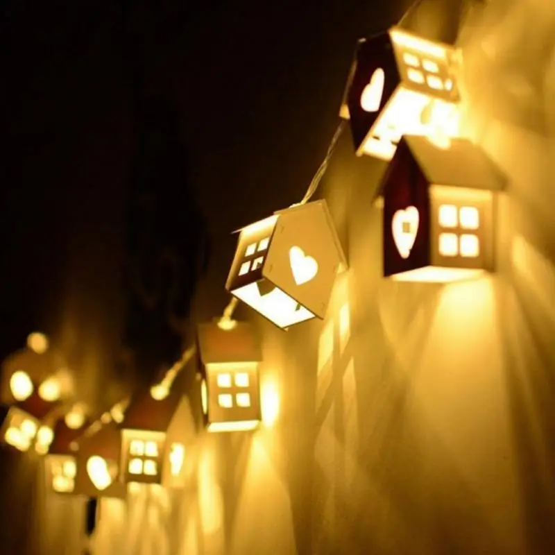 

House ShapE LED String Light Fairy Light for Chrismas Decoration Lights Holiday Outdoor Room Decoration #1109