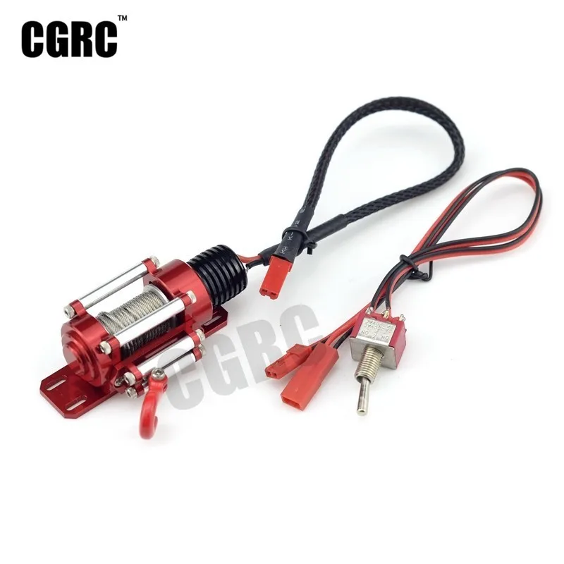 

CNC Metal Electric Winch For 1/10 RC Crawler Car Traxxas TRX4 Defender Bronco Wrangler Axial Scx10 RC4WD D90 D110 TF2 CCO1