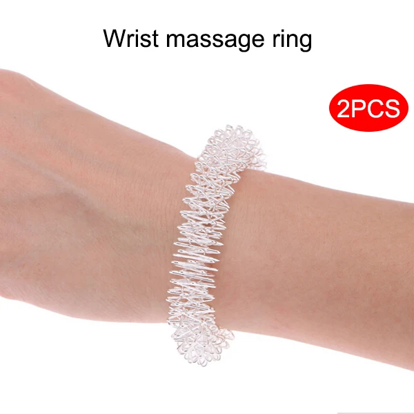 

2018 Newly 2 Pcs Acupuncture Ring Finger Hands Pain Relief Bracelet Relax Wrist Care Tool Massager Promotion Price