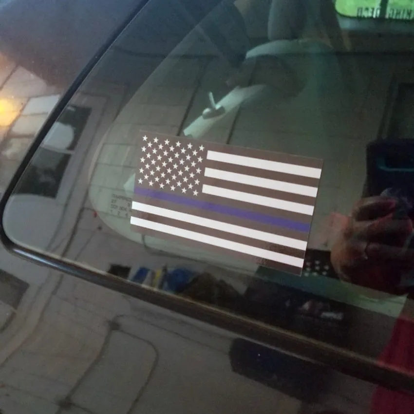 5 PCS Police Officer Thin Blue Line American Flag Decal Stickers Graphic