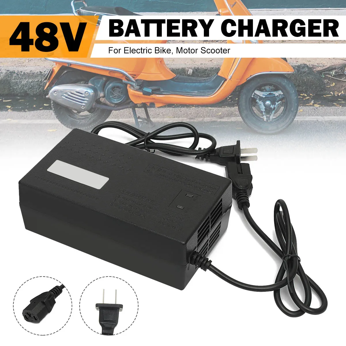LEORY 48V12-14AH Lead Electric Bicycle Bike Acid Battery Charger For Electrocar Scooters EU Plug 48V 14AH LED indicator light LEORY 48V12-14AH Lead Electric Bicycle Bike Acid Battery Charger For Electrocar Scooters EU Plug 48V 14AH LED indicator light