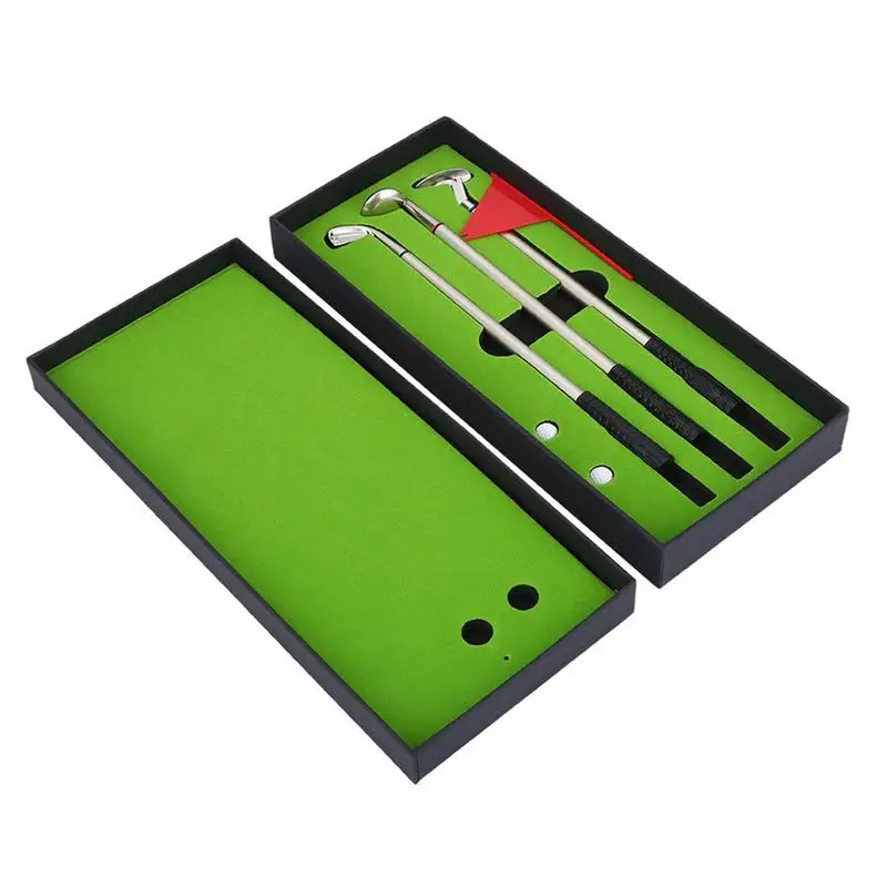

Mini Golf Club Putter Ball Pen Golfers Gift Box Set Metal Desktop Golf Golf Clubs Models Golf Supplies Accessories