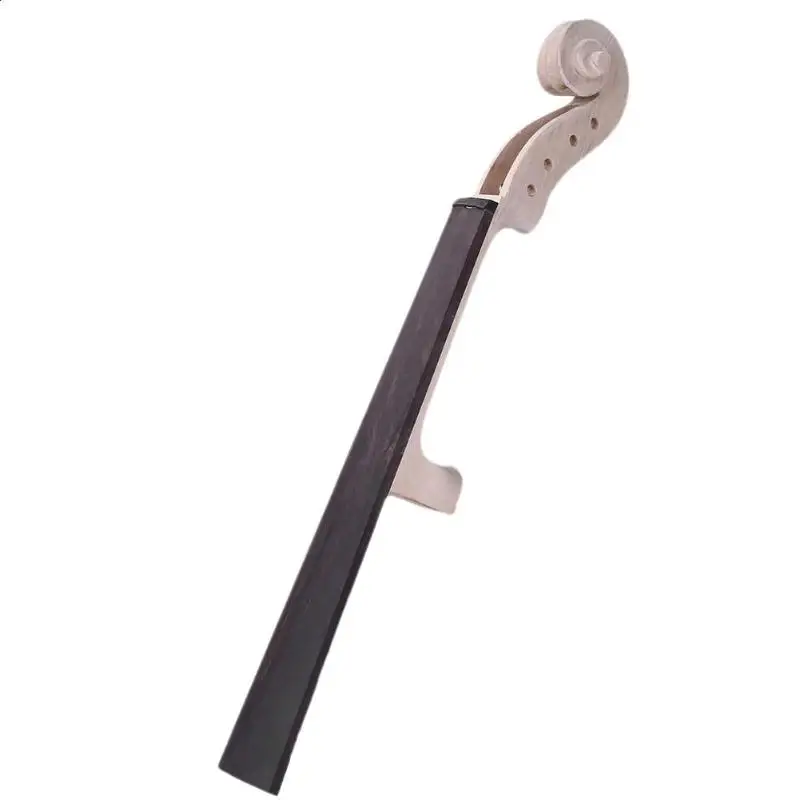 

Violin Head Maple Neck Hand Carved Maple Wood Violin Ebony Fingerboard Instrument Accessory Part For Training Performance