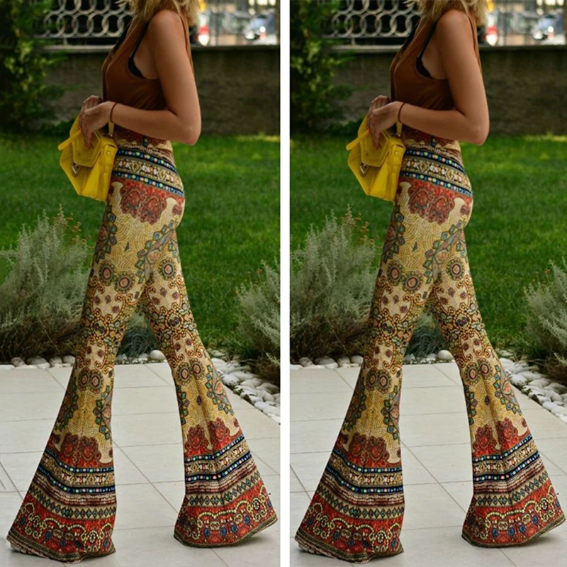 

Fashion Women Flared Leg Bell Bottom Pants Stretch High Waist Trousers Legging