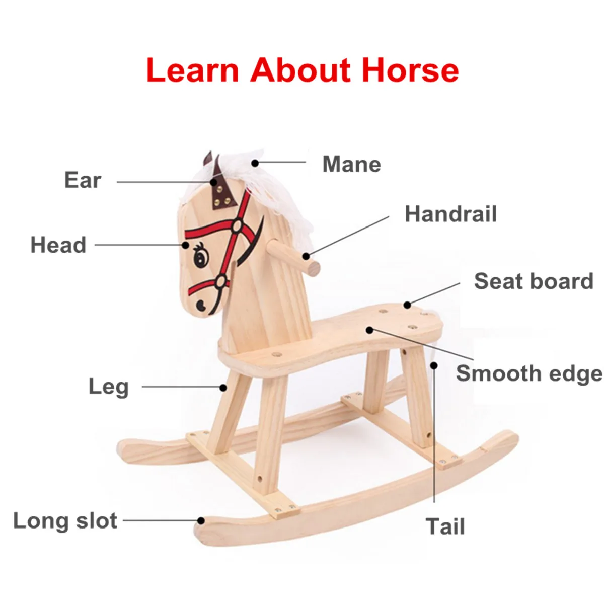 2-8 Years Children Mechanical Walking Rocking Horse Natural Wooden Rocking Horse Nursery Toddler Playroom Baby Rocker Kids Toy 2-8 Years Children Mechanical Walking Rocking Horse Natural Wooden Rocking Horse Nursery Toddler Playroom Baby Rocker Kids Toy